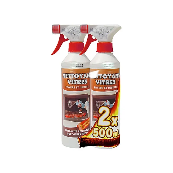 site pas cher Castorama Lot De 2 Nettoyant Vitres, Foyers Et Inserts En Flacon De 500 Ml 1