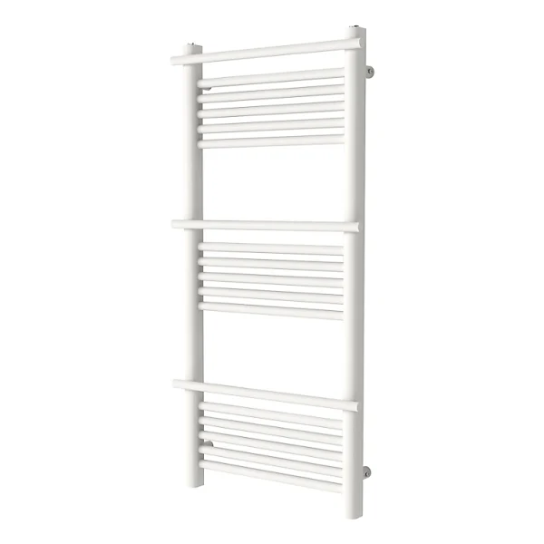 Castorama Sèche-serviettes Eau Chaude GoodHome Solna Vertical Blanc Mat 459 W excellente qualité 1