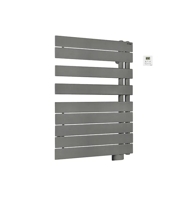 Castorama Sèche-serviettes électrique à Inertie Fluide Acova Alpaga Asymétrique Grey Aluminium 500W guranteed de qualité 1