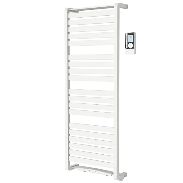 en promotion Castorama Sèche-serviettes électrique à Inertie Fluide GoodHome Loreto Blanc 750W 1