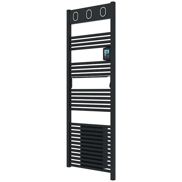 Castorama Sèche-serviettes électrique Soufflant à Inertie Fluide Sauter Marapi Anthracite 750 + Soufflerie 1000W outlet 1